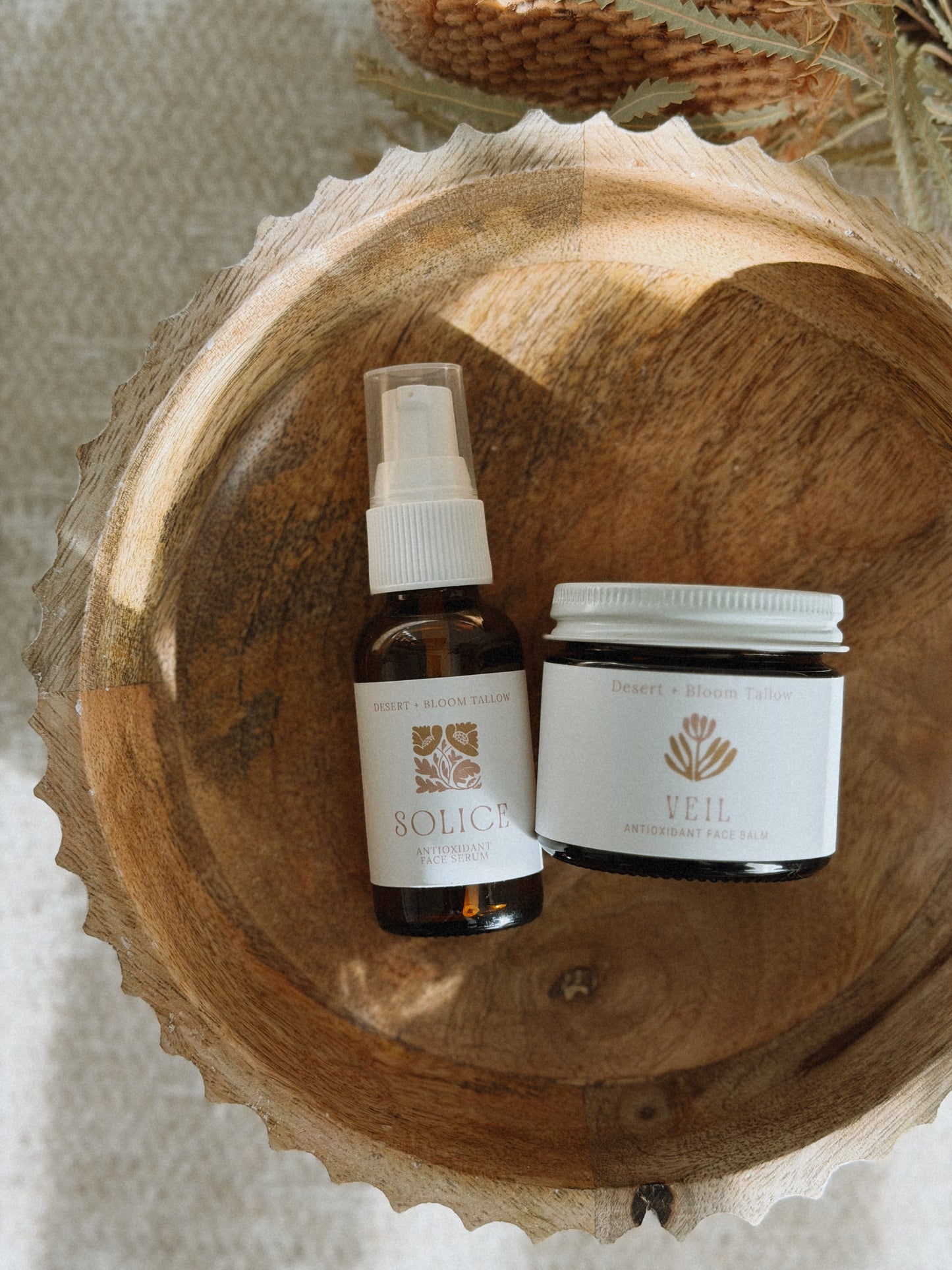 Earthen Glow Collection: Antioxidant Serum + Balm